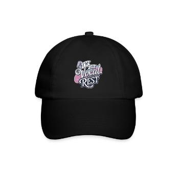 I'm On Vocal Rest 4 - Baseballkappe - Schwarz/Schwarz - Vorne