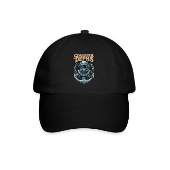 Conquer The Dephs - Baseballkappe - Schwarz/Schwarz - Vorne