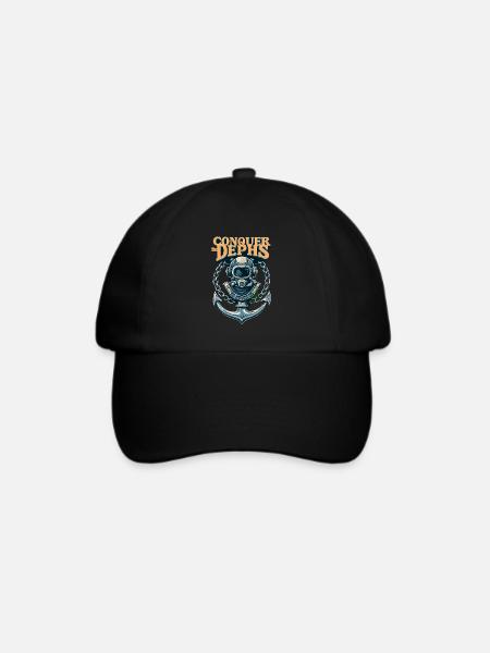 Conquer The Dephs - Baseballkappe - Schwarz/Schwarz