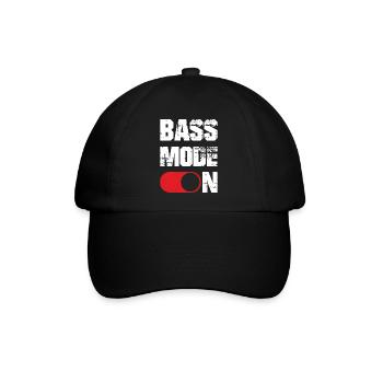 Bass mode on funny - Baseballkappe - Schwarz/Schwarz - Vorne