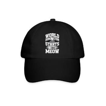 Katzenliebhaber, Dunkler Humor, Frecher, - Baseballkappe - Schwarz/Schwarz - Vorne