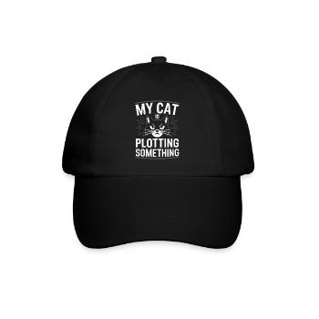 Katzenliebhaber, Dunkler Humor, Frecher, - Baseballkappe - Schwarz/Schwarz - Vorne