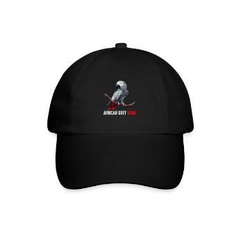 african grey parrot - Baseballkappe - Schwarz/Schwarz - Vorne