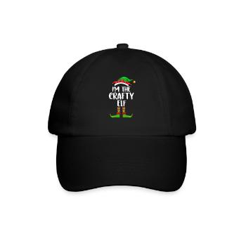 I'm The Crafty Elf Shirt Matching Family Christmas - Baseballkappe - Schwarz/Schwarz - Vorne