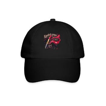 Lippenstift bezahlt meine Rechnungen - Baseballkappe - Schwarz/Schwarz - Vorne