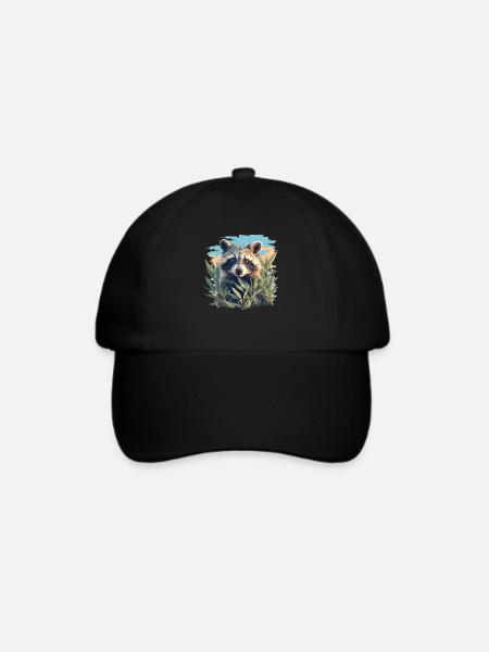 Waschbären Waschbär - Baseballkappe - Schwarz/Schwarz