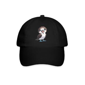 Blaufußtölpel - Baseballkappe - Schwarz/Schwarz - Vorne