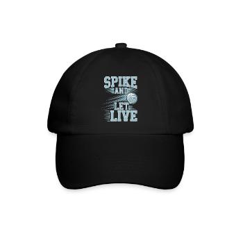 Volleyballspieler Und Fan Spike Servieren - Baseballkappe - Schwarz/Schwarz - Vorne