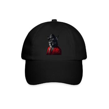 Norwegischer Elchhund - Baseballkappe - Schwarz/Schwarz - Vorne