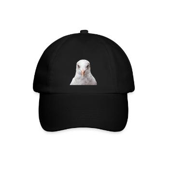 Möwe - Baseballkappe - Schwarz/Schwarz - Vorne