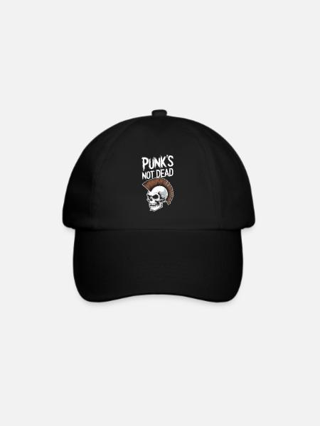 Punk is not dead - Baseballkappe - Schwarz/Schwarz