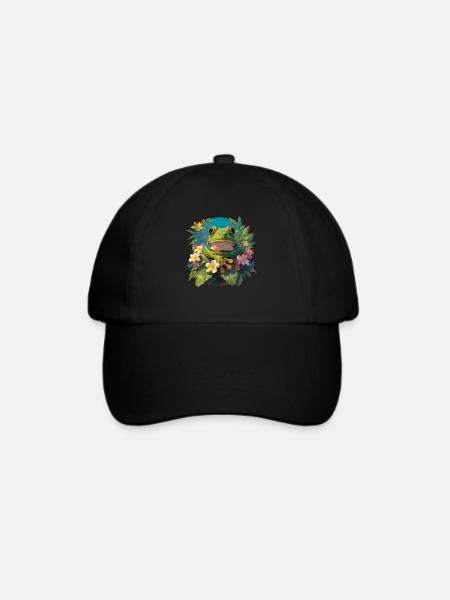 Frosch Frösche - Baseballkappe - Schwarz/Schwarz