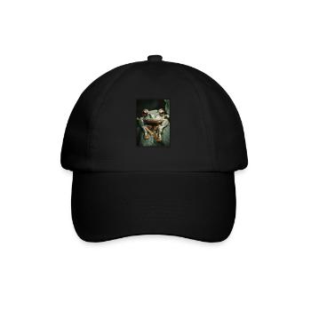 Frosch Frösche - Baseballkappe - Schwarz/Schwarz - Vorne