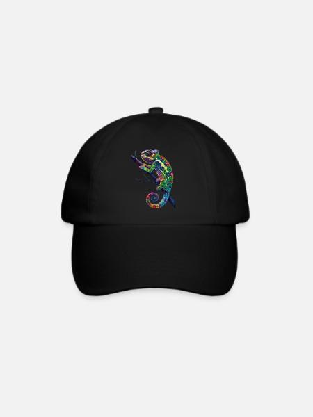 Chamäleon - Baseballkappe - Schwarz/Schwarz