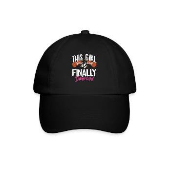 Dieses Mädchen Ist Endlich Geschieden - Baseballkappe - Schwarz/Schwarz - Vorne