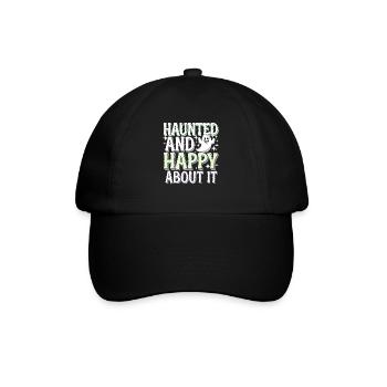 Paranormal Komödie Lustig Geist Humor Unbeschwert - Baseballkappe - Schwarz/Schwarz - Vorne
