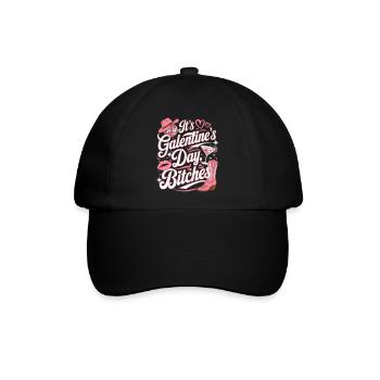 Lustige Party zum Galentine‘s Day - Baseballkappe - Schwarz/Schwarz - Vorne