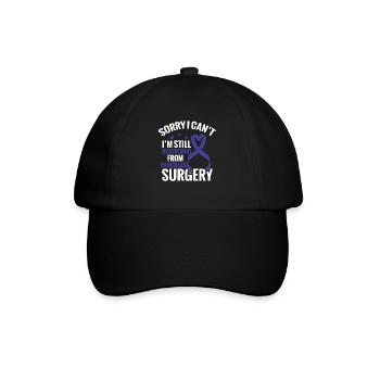 Tut Mir Leid, Ich Kann Nicht, Ich Erhole Mich - Baseballkappe - Schwarz/Schwarz - Vorne