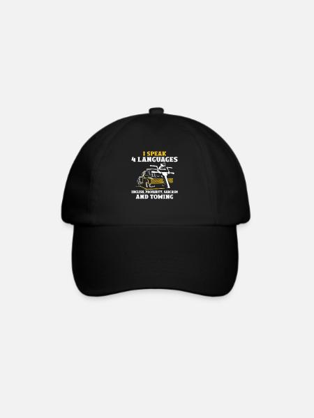 Ich Spreche 4 Sprachen Abschleppen Sarkasmus - Baseballkappe - Schwarz/Schwarz