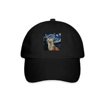 Hermelin - Baseballkappe - Schwarz/Schwarz - Vorne