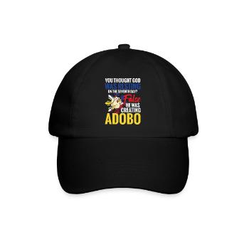 Sie Dachten, Gott Würde Sich Am Siebten Tag - Baseballkappe - Schwarz/Schwarz - Vorne