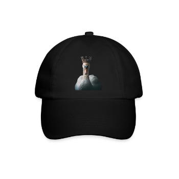 Schwan - Baseballkappe - Schwarz/Schwarz - Vorne