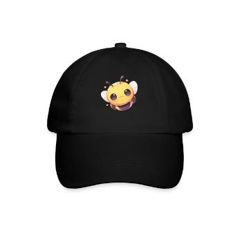 Bienen Biene - Baseballkappe - Schwarz/Schwarz - Vorne