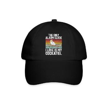 Cockatiel Gifts - Baseballkappe - Schwarz/Schwarz - Vorne