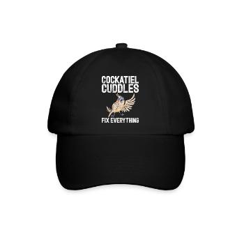 Cockatiel Gifts - Baseballkappe - Schwarz/Schwarz - Vorne