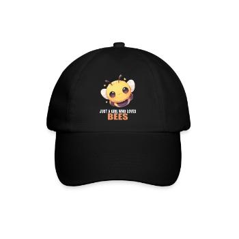 Bienen Biene - Baseballkappe - Schwarz/Schwarz - Vorne