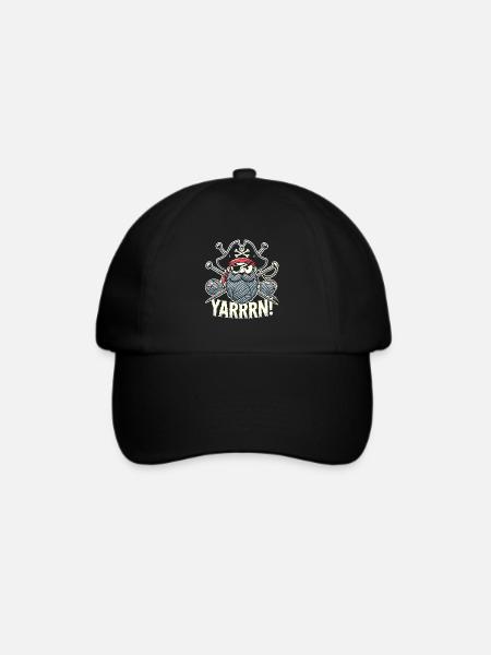 Yarrrrn - Baseballkappe - Schwarz/Schwarz