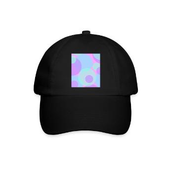 Punkte in Pastell - Baseballkappe - Schwarz/Schwarz - Vorne