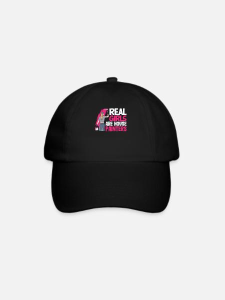 Echte Mädchen Sind Hausmalerinnen - Baseballkappe - Schwarz/Schwarz