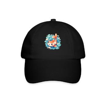 Kois Koi Karpfen - Baseballkappe - Schwarz/Schwarz - Vorne