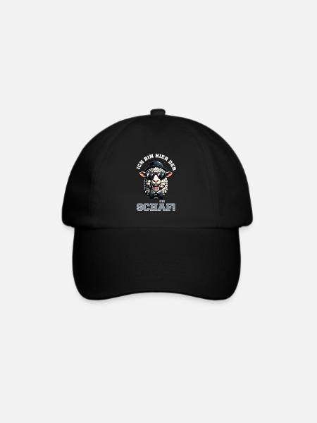 Kölle Alaaf Ich Bin Hier Der Schäf Sheep - Baseballkappe - Schwarz/Schwarz