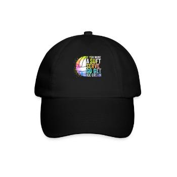 Wenn Sie ein Softeis wollen, holen Sie sich Eis - Baseballkappe - Schwarz/Schwarz - Vorne