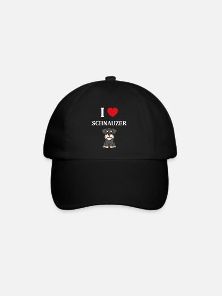 Schnauzer - Baseballkappe - Schwarz/Schwarz