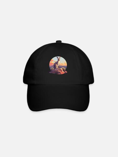 Kängurus Känguru - Baseballkappe - Schwarz/Schwarz