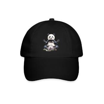 Panda - Baseballkappe - Schwarz/Schwarz - Vorne