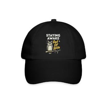Rache-schlafenszeit-aufschub Nachteule-schlaf - Baseballkappe - Schwarz/Schwarz - Vorne