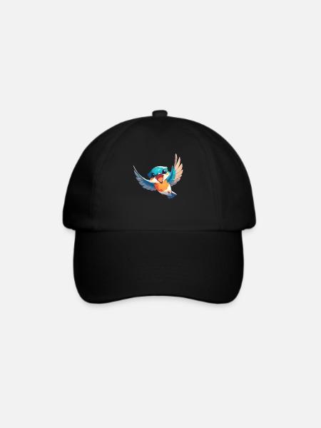 Eisvögel Eisvogel - Baseballkappe - Schwarz/Schwarz
