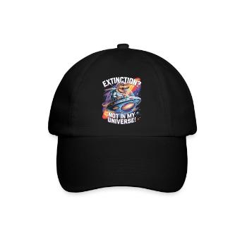 Aussterben? Nicht in meinem Universum - Dino Astronaut - Baseballkappe - Schwarz/Schwarz - Vorne
