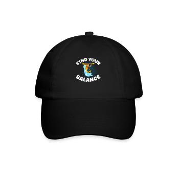 Finden Sie Ihr Gleichgewicht - Baseballkappe - Schwarz/Schwarz - Vorne