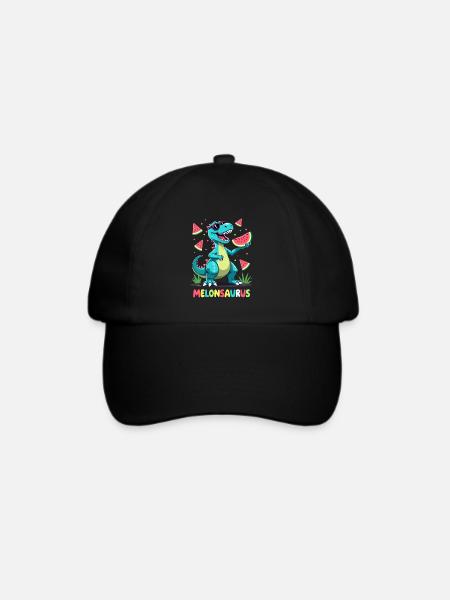 Melonsaurus Lustiger Dinosaurier für einen - Baseballkappe - Schwarz/Schwarz