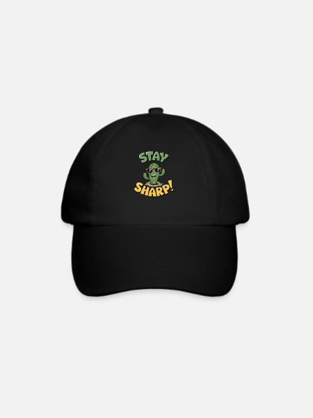 Stay Sharp Kaktus - Baseballkappe - Schwarz/Schwarz