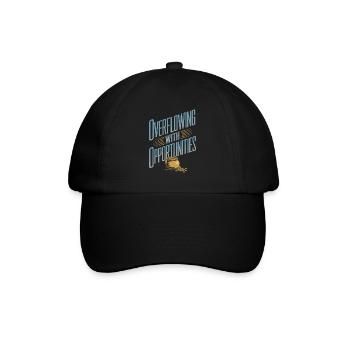 Manifestieren Von Überfluss Mit Möglichkeiten - Baseballkappe - Schwarz/Schwarz - Vorne