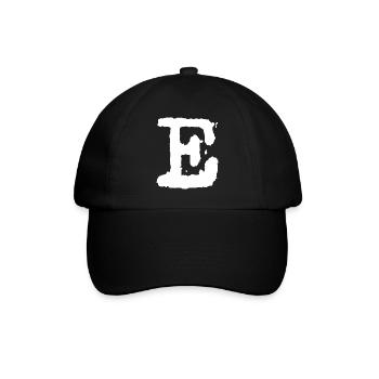 E - Baseballkappe - Schwarz/Schwarz - Vorne