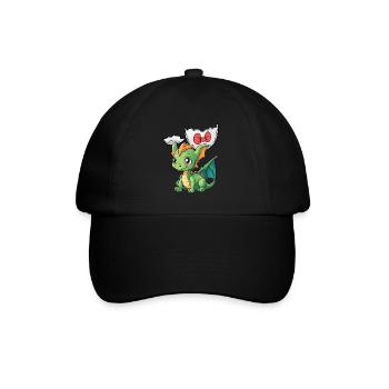 Baby Drache Drachen Ei Eierschale schlüpfen Kind - Baseballkappe - Schwarz/Schwarz - Vorne