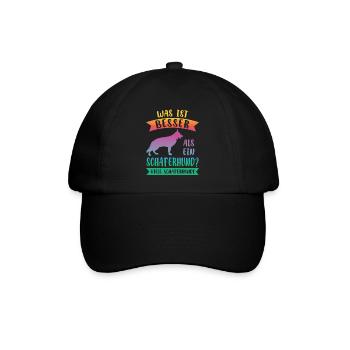 Schäferhund Hund Schäferhunde Geschenk - Baseballkappe - Schwarz/Schwarz - Vorne