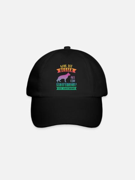 Schäferhund Hund Schäferhunde Geschenk - Baseballkappe - Schwarz/Schwarz
